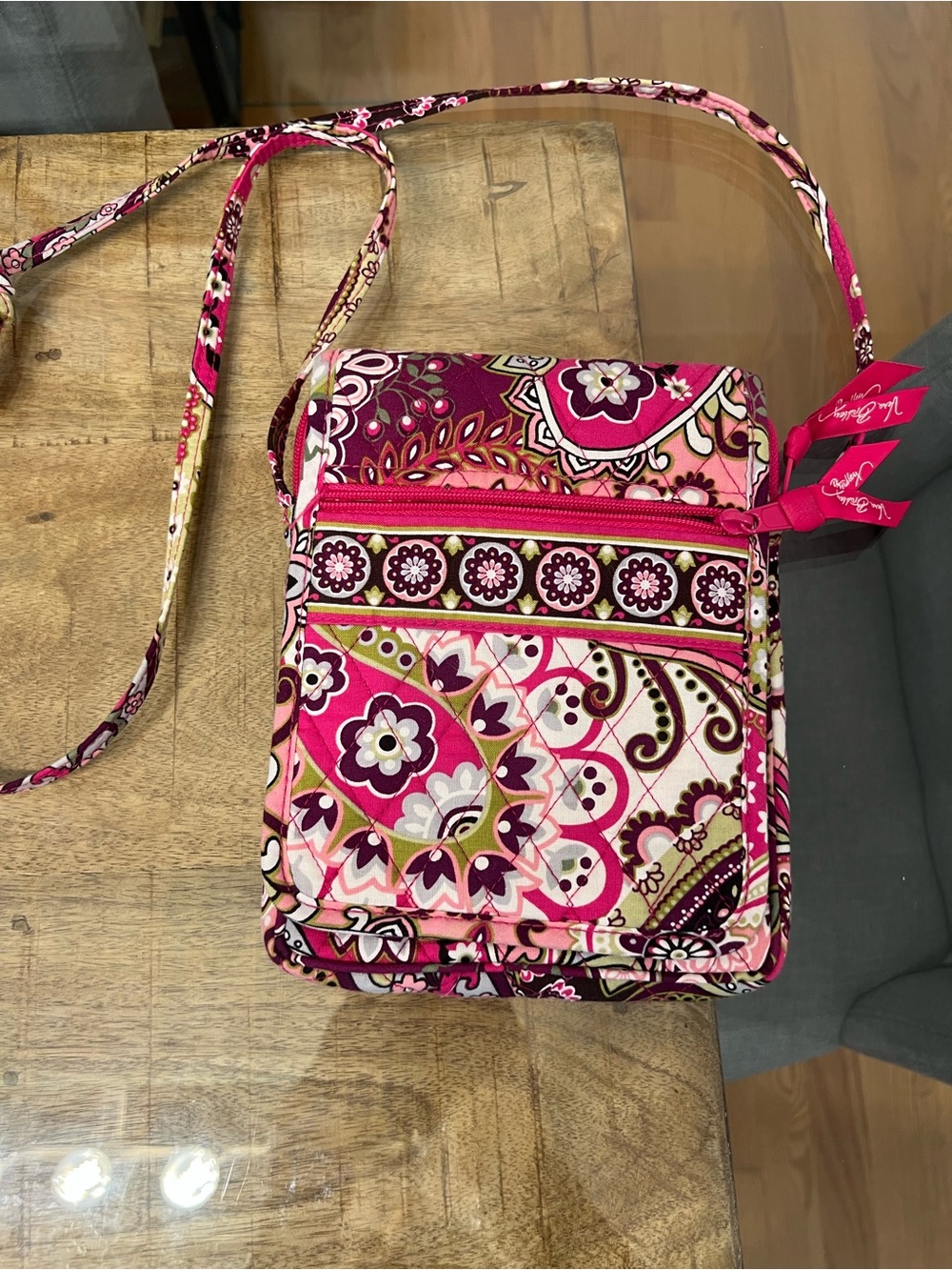 Vera Bradley Pink Patterned Crossbody Bag NWOT